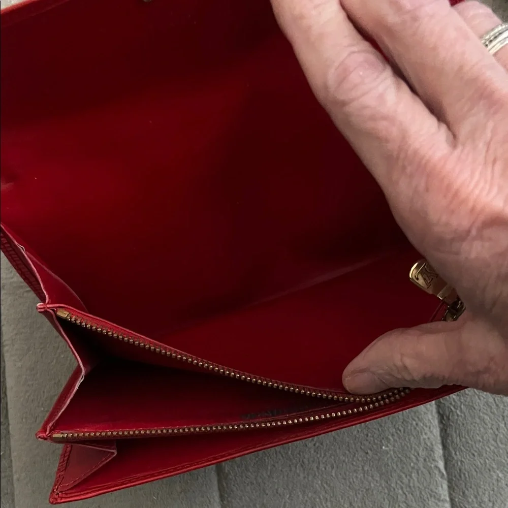 Louis Vuitton Scarlet Epi Leather Wallet with COA
